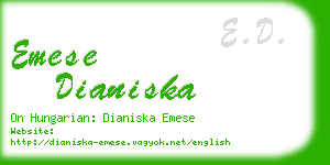 emese dianiska business card